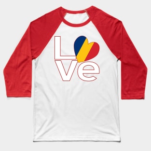 White Red Chad LOVE Baseball T-Shirt